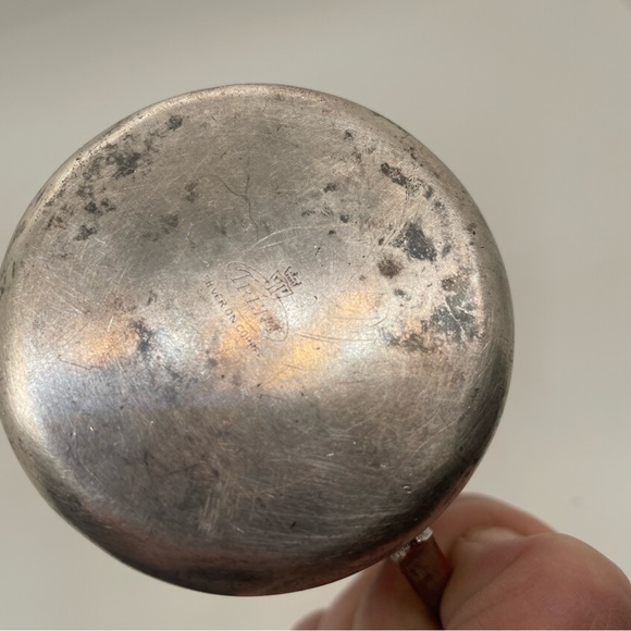 Vntge child's cup silver on copper modern design manufacturers stamped Trent - Picture 11 of 12